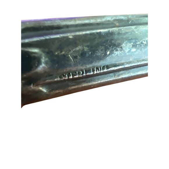 Vintage Sterling Silver Handle Pie Server Stainless Steel Blade 9.5" Openwork - Picture 4 of 6